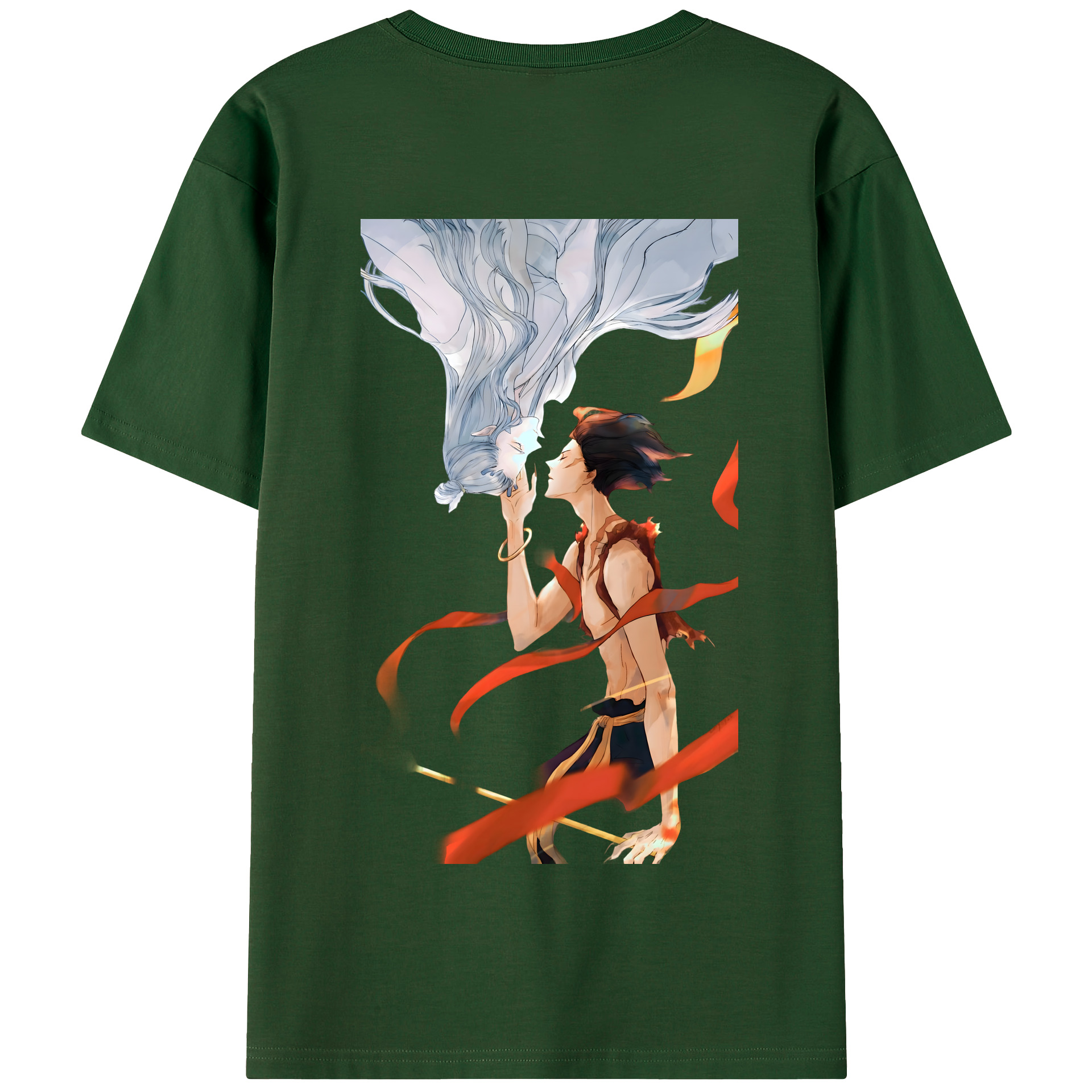 （画像用） Ne Zha 2 ナタ 魔童の大暴れ 綿100％半袖Tシャツ（背面プリント）